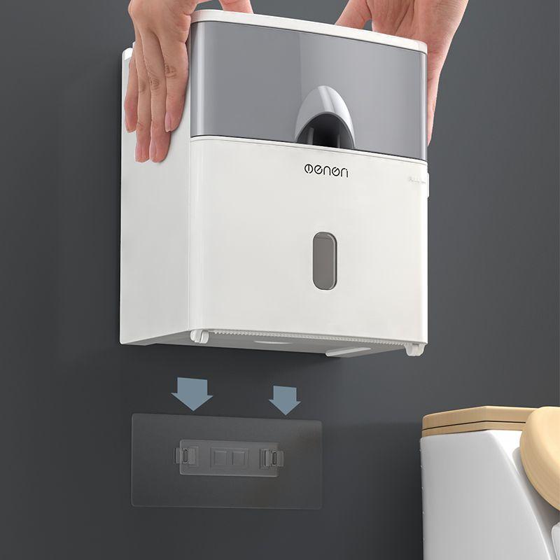 Toilet tissue box waterproof punch-free toilet paper toilet paper rack toilet wall-mounted paper box paper roll