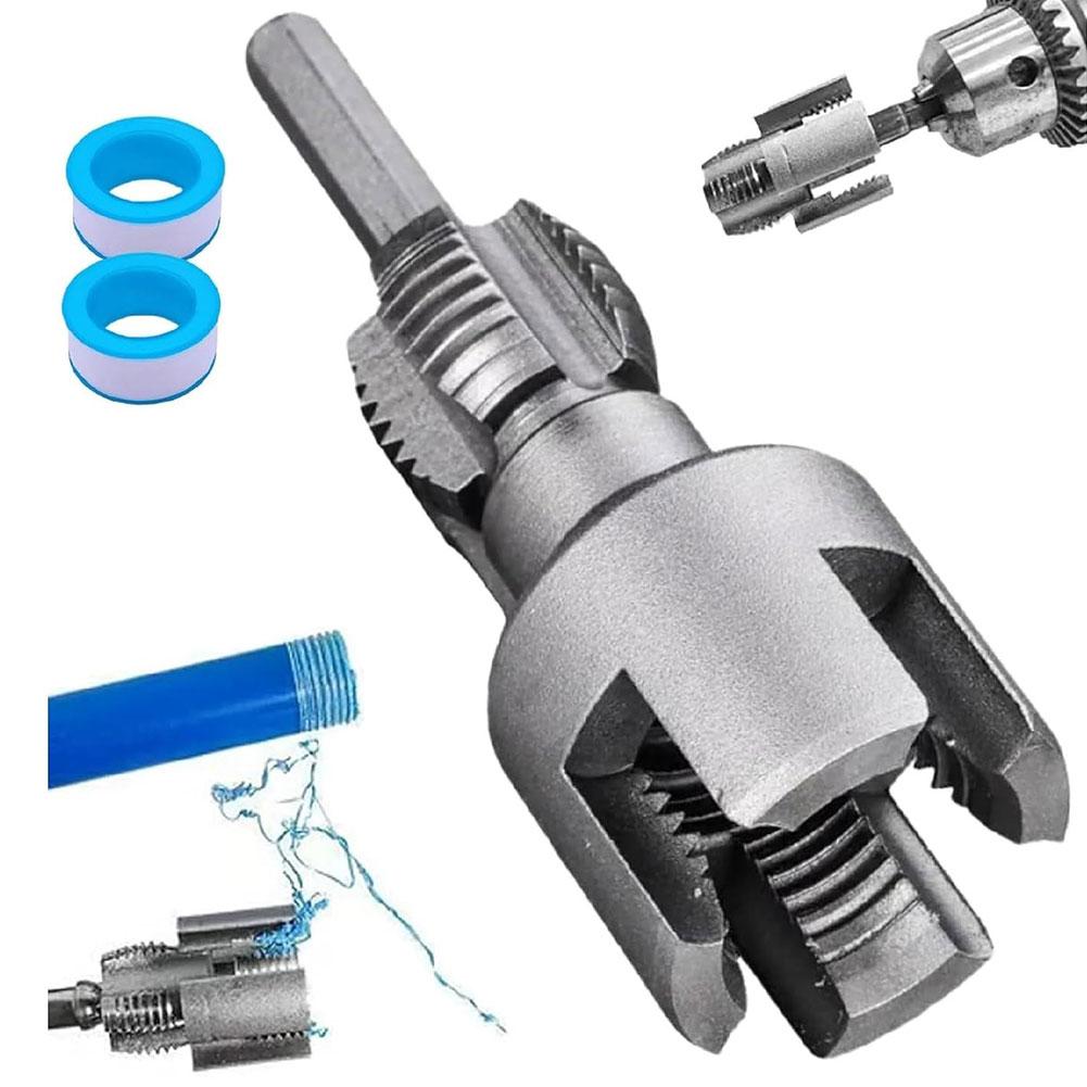 Integriertes Innen- & Außengewindeschneidwerkzeug Rohrgewindeschneidwerkzeug Kunststoffrohr Gewindebohrer Schneideisen Satz zum Schneiden & Rohrgewindeschneider