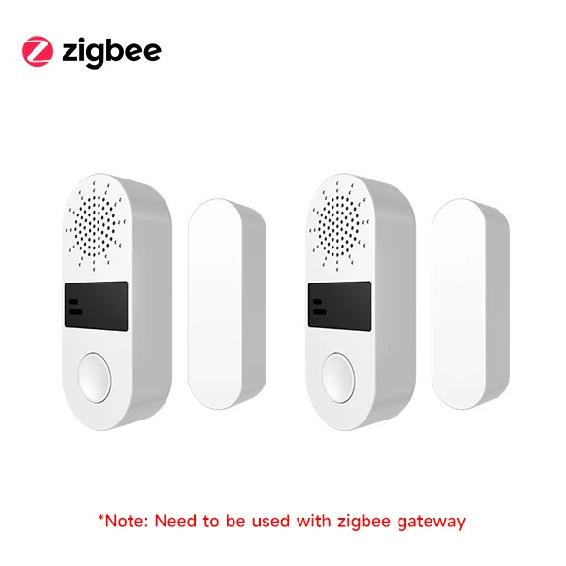 Tuya ZigBee Water Door Window Sensor 130dB Sound Control Alexa Door Detectors Open/Close APP Remote Light Alarm System