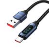 Toocki 66W Fast Charging USB-C Cable with Digital Display for Huawei, Honor, and Xiaomi.