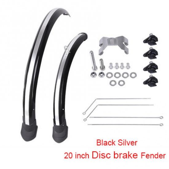 16 20 inch Aripi biciclete 2 buc față spate Apărător de noroi dublu bracing mărime reglabilă aripi biciclete pentru biciclete pliabile cromate