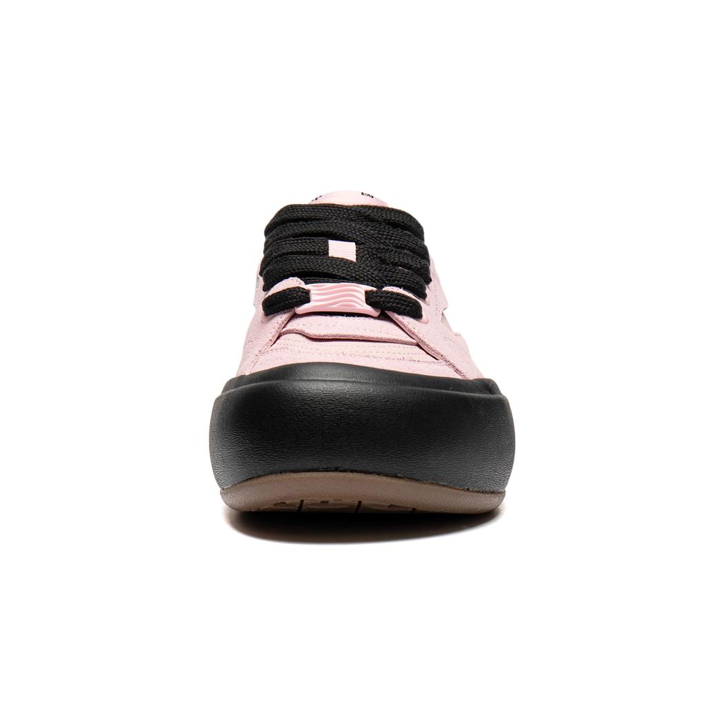 Li Ning Puff Platform Comfortable Versatile Shock Absorbing Wear Resistant Low Top Skate Shoes Women Sneaker Sweet-Apricot-Pink AZGU012-5