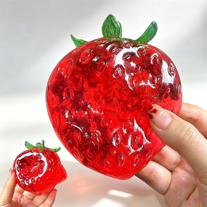 Squishy Coconut Oil Strawberry Stress Ball Creative Strawberry No Rebound Squeeze Fidget Toy ASMR Sensory Stress Relief Toys
