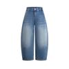 Navigare Men's Retro Washed Wide-Leg Denim Jeans