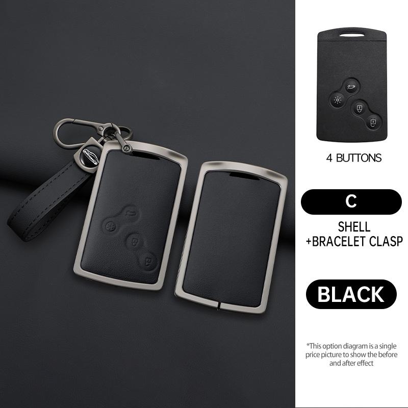 Interior Mouldings Car Key Case Cover For Renault Duster Captur Clio Logan Megane 1 2 3 Koleos Scenic Renault GT Zinc Alloy Keyc