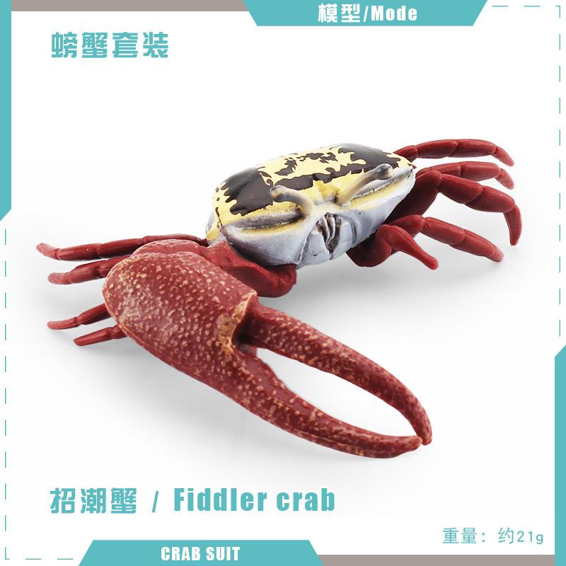 Vividly Colored Pvc Crab Model Featuring Realistic Design Perfect For Collectors And Decor Home