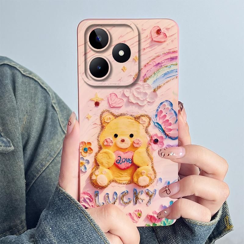 For Realme C51 RMX3830 C53 Note 50 RMX3834 Phone Case Funda Soft Silicone Sweet Painted Lovely Printed Protective Cover Coque