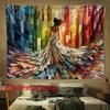 Colorful Abstract Design Digital Printing Polyester Wall Tapestry Suitable for Use In Living Rooms Bedrooms Offices Bars Party