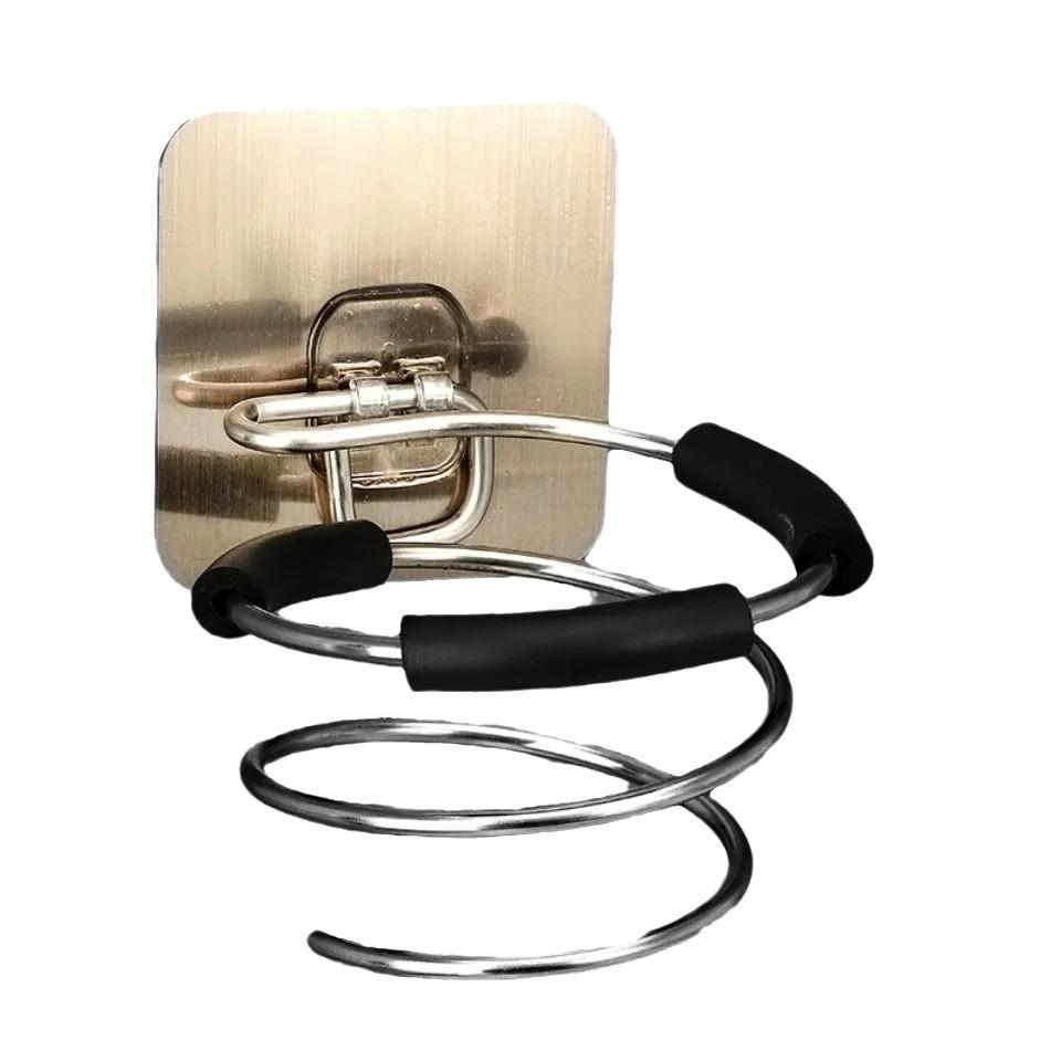 Punch-Free Stainless Steel Hair Dryer Storage Rack for Bathroom/Toilet