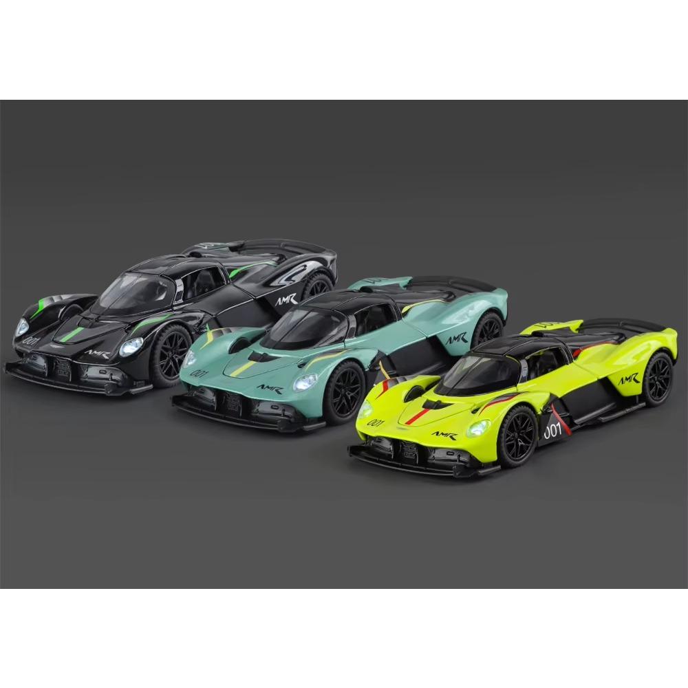 Martin Valkyrie Sportwagenmodell aus Legierung im Maßstab 1/32, Druckgussmetall, Super-Rennwagen, Fahrzeugmodell, Ton- und Lichtsimulation, Kinderspielzeuggeschenk