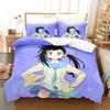 Ensemble de literie confortable avec impression d'anime, housse de couette et taies d'oreiller, tailles Simple, Jumeaux, Double, Queen, King, pour adultes et enfants