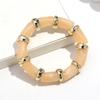Vintage Acrylic Bamboo Beads Bracelets for Women Fashion Resin Chunky Tube Beaded Stretchy Stackable Bracelet New Jewelry Gift