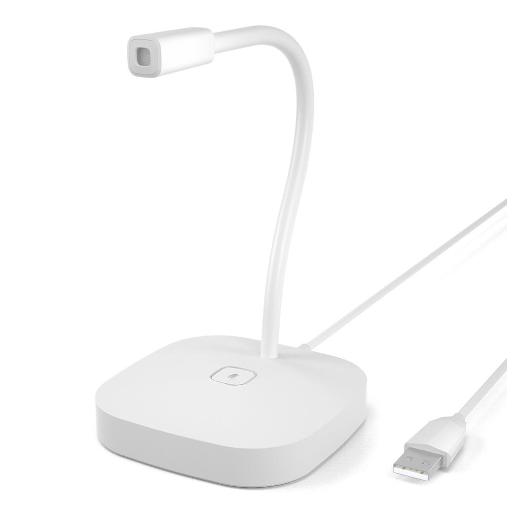 Adjustable Neck Wired Microphone 360 Degrees Omnidirectional Desktop Computer Mic Streaming Use