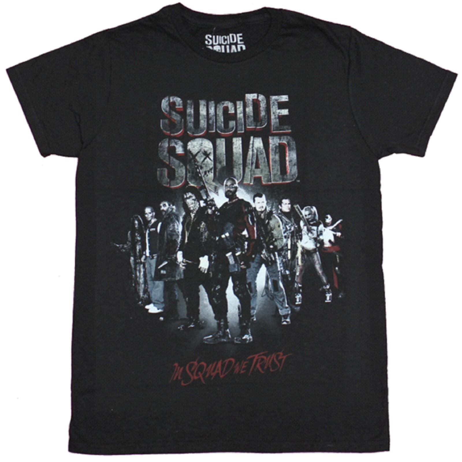 Suicide Squad In Squad We Trust Men s Black Crew Neck T-Shirt (XL) - NWT S