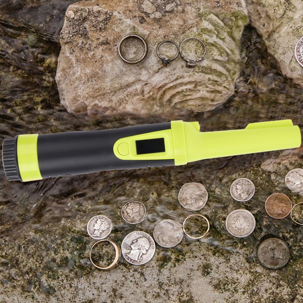 HS10 Metalldetektor IP68 Wasserdicht Handheld LCD Tester Positionierungsleiste OrangeGrünGrün