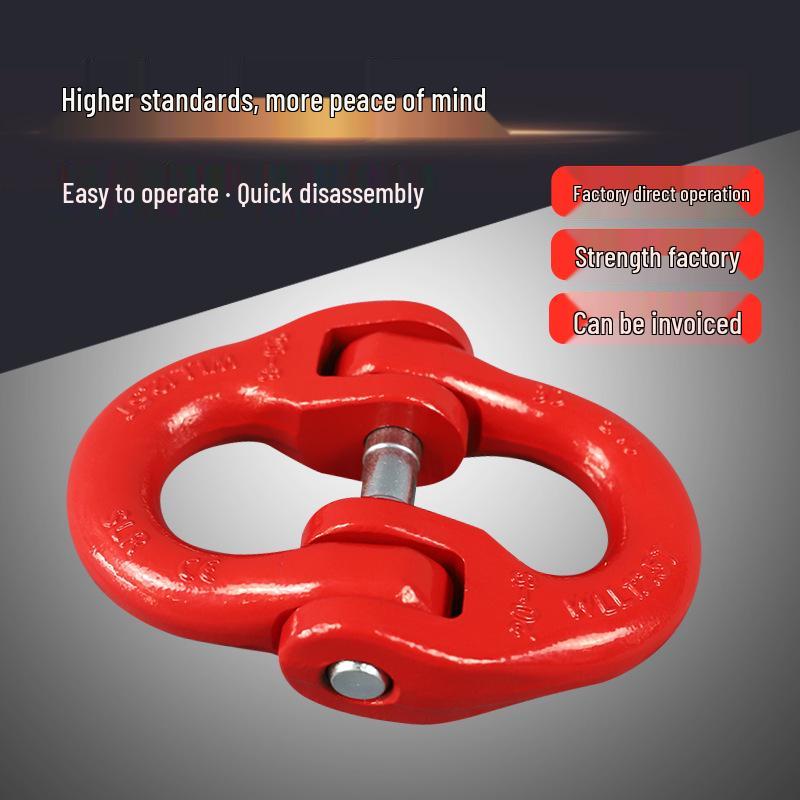 High-Strength Double Ring Lifting Shackle with Multi-Spec Chain Link Lock