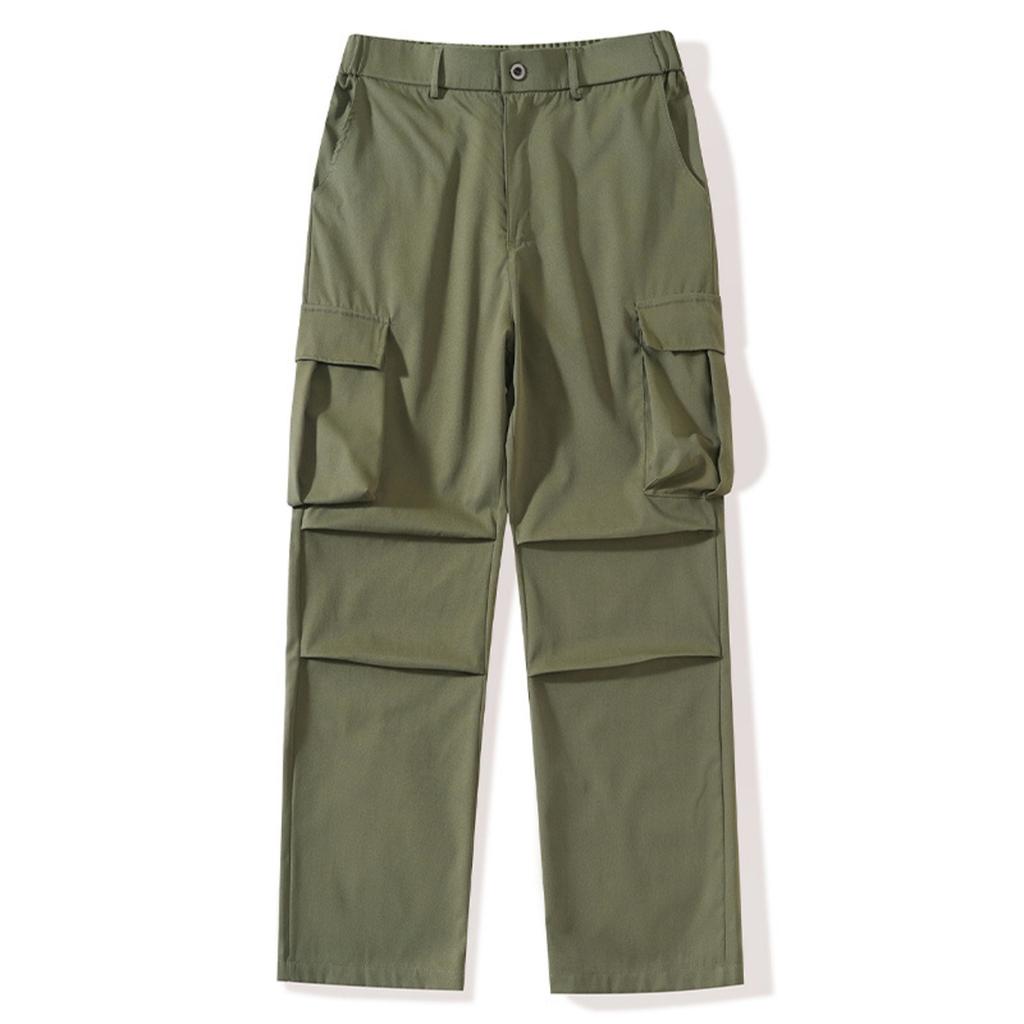 Men's Casual Pants With Multiple Pockets And Straight Leg Work Pants