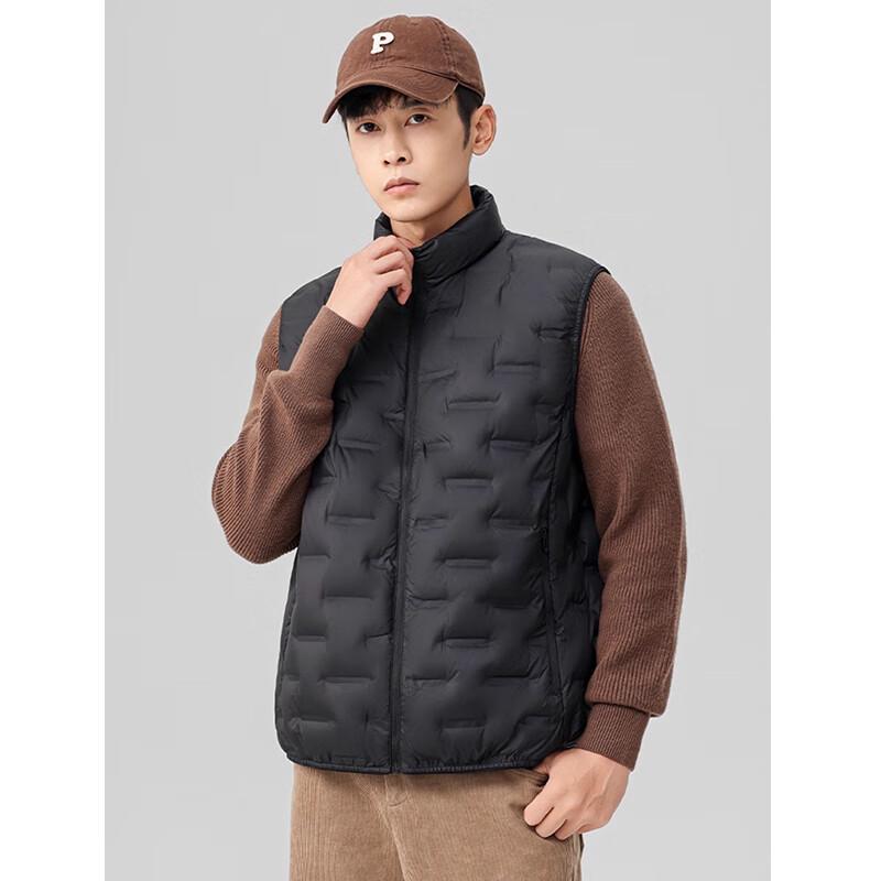 Romon Men's Casual Stand Collar Down Vest