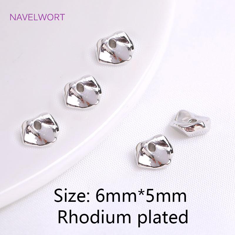 High Quality Irregular Loose Spacer Beads 18K Gold Plating Brass Asymmetrical Beads DIY Jewelry Making Accessories Wholesale