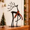 Black Reindeer Statues for Christmas Decoration Home Office Modern Xmas Figurines Elegant Holiday Table Centerpieces Statues