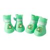 4pcs/set Anti-slip Pet Rainshoe Cartoon Waterproof Outdoor Footwear Socks Dog Ankle Boots Pet Silicone Boot