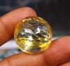 Amazing Big Offer 57.65 Carat Round Shape Yellow Quartz Lab Created Certified Brazil Gemstone SN626