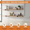 4PCS Heavy Duty Black Steel L Brackets, Hardware Included, Wall Shelf Mounting, Angle Iron for Furniture Reinforcement