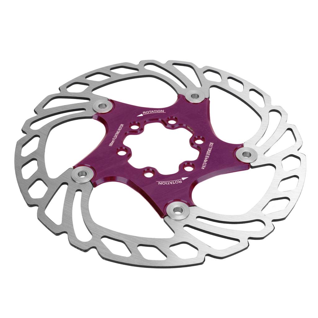 16cm Bicycle Floating Disc Brake Rotor with 6 Bolts Disc Brake Pad Rotors for Mountain Road Bike Repair Parts Purple