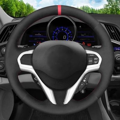 Potah na volant auta Pletený Protiskluzový Černá semišová kůže Pro Honda CR-Z CRZ 2011 2012 2013 2014 2015 2016 Autopříslušenství