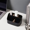 Creative Bamboo & Wood Multifunctional Organizer: Detachable Storage Box for Stationery, Remote, Makeup Brushes, and Pen Holder.
