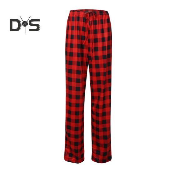 Women Pants High Elastic Waist Drawstring Wide Leg Loose Contrast Color Plaid Print Casual Soft Breathable Pockets Full Length Lady Long Trousers