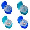 10Pcs Denture Box With Net Leakage Dental False Teeth Storage Box With Hanging Net Container Cleaning Tooth Boxes