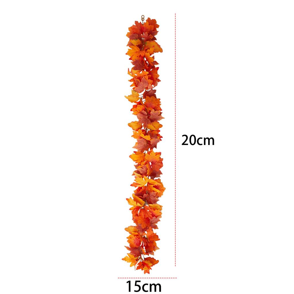 Fall Maple Leaf Garland Multi-Purpose Artificial Autumn Foliage Garland Thanksgiving Door Wreath for Fireplace Party Christmas