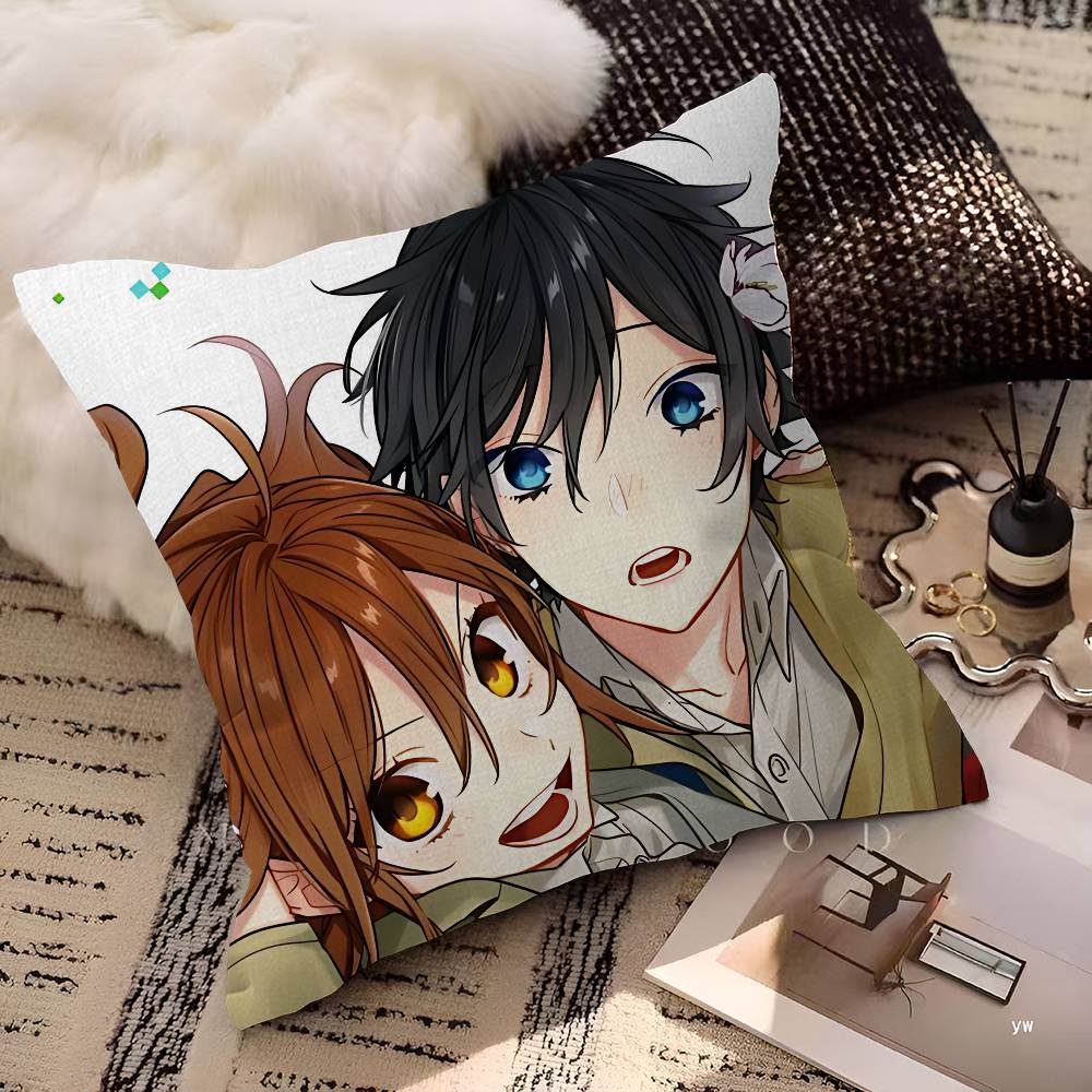Horimiya Anime Pillow Cover For Bedroom Room And Living Room Sofa Decorative Cushion Cover
