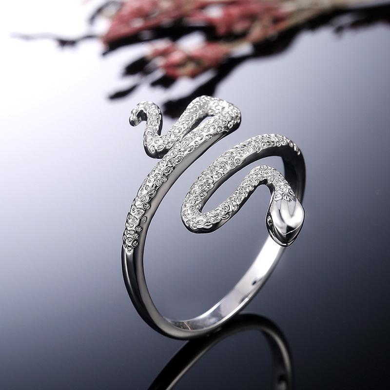 Wind Fashion Personality Exaggerated Snake Ring, Snake Punk Style Nightclub Ring
