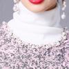 Zhili Women's Spring 2025 Multicolor Slim Fit High Collar Long-Sleeve Knitted Sweater
