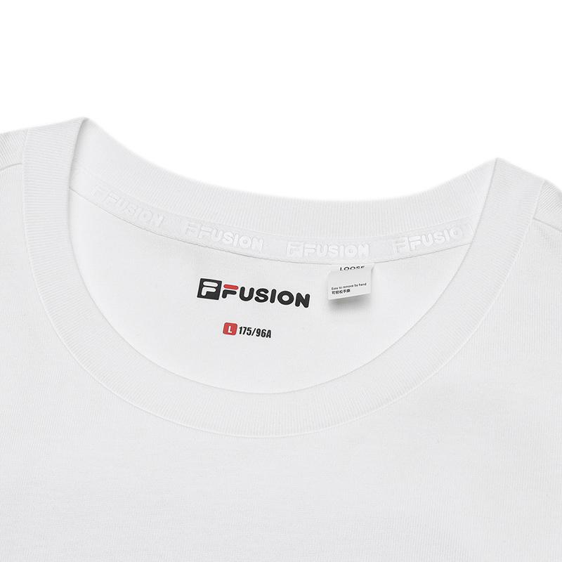 FILA FUSION FOB T Shirt Unisex Standard White T51U126110AWT