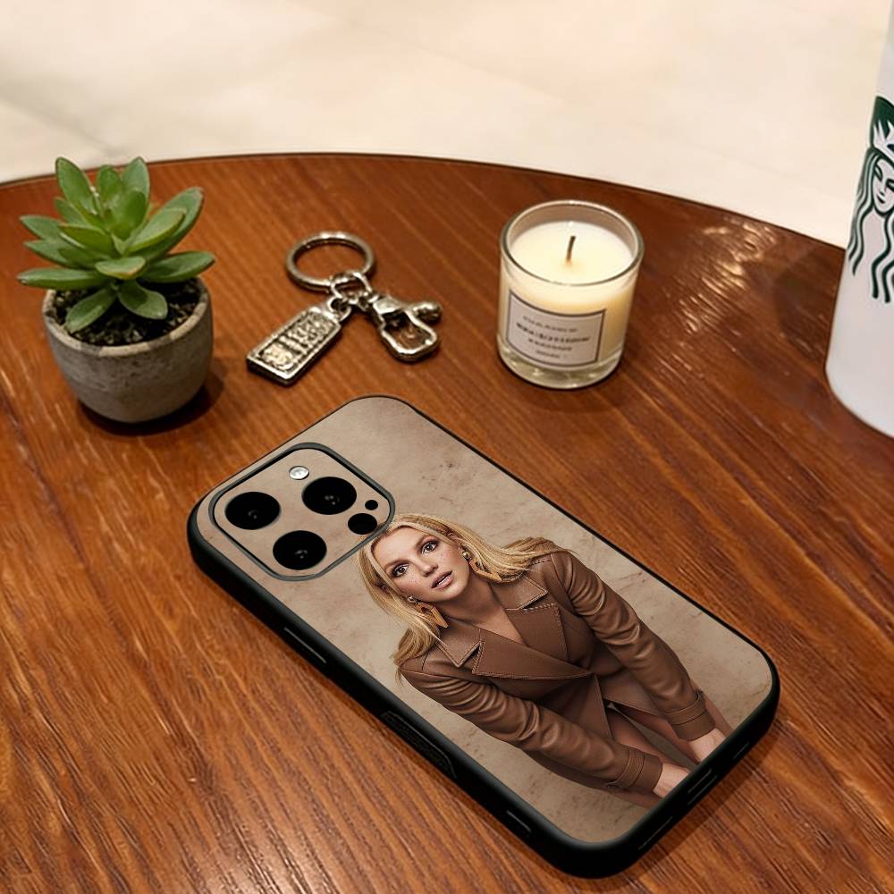 Britney Spears Phone Case Soft Silicone black For IPhone 17 16 15 14 13 12 11 X XR Plus Pro Max Plus