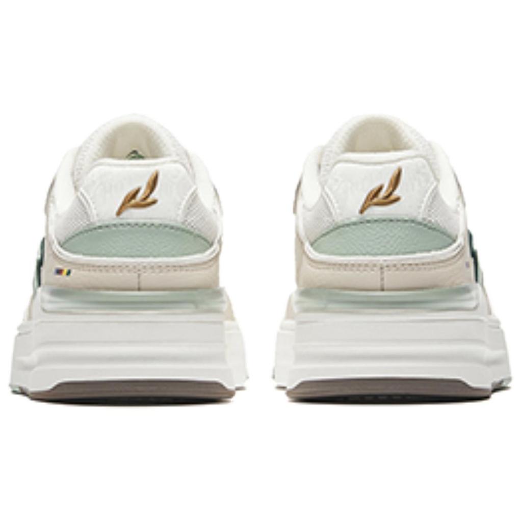 Anta Street Wan Lite Trendy Casual Durable Balance Low-Top Skate Shoes Women Sneaker White Beige Green 122438052-12