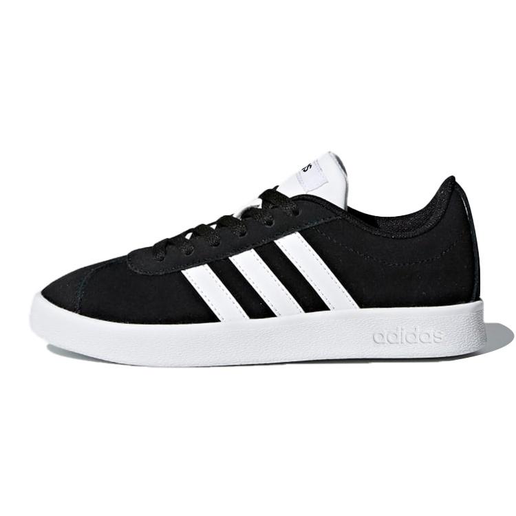 (GS) adidas VL Court 2.0 J Black White Kids DB1827 EU 38