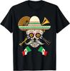 Sugar Skull Shirt Guitar & Sombrero Mexican Fiesta T-Shirt