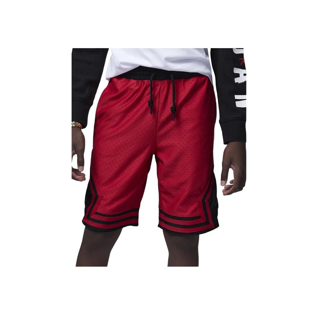 Jordan SS22 Logo Print Stripe Casual Sport Shorts Kids Bottoms Fitness-Red DR8097-687