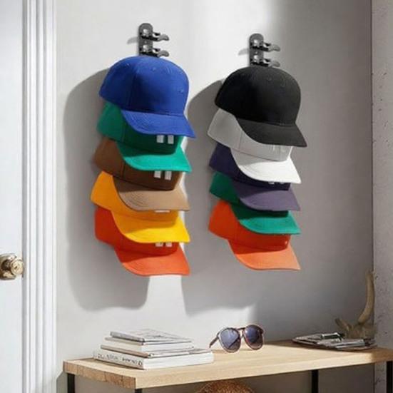 Baseball Cap Hanger Wall Mounted Hat Organizer Holds Up To 10 Hats Space Saving Cap Holder Hat Hanger for Door Closet Bedroom Dorm