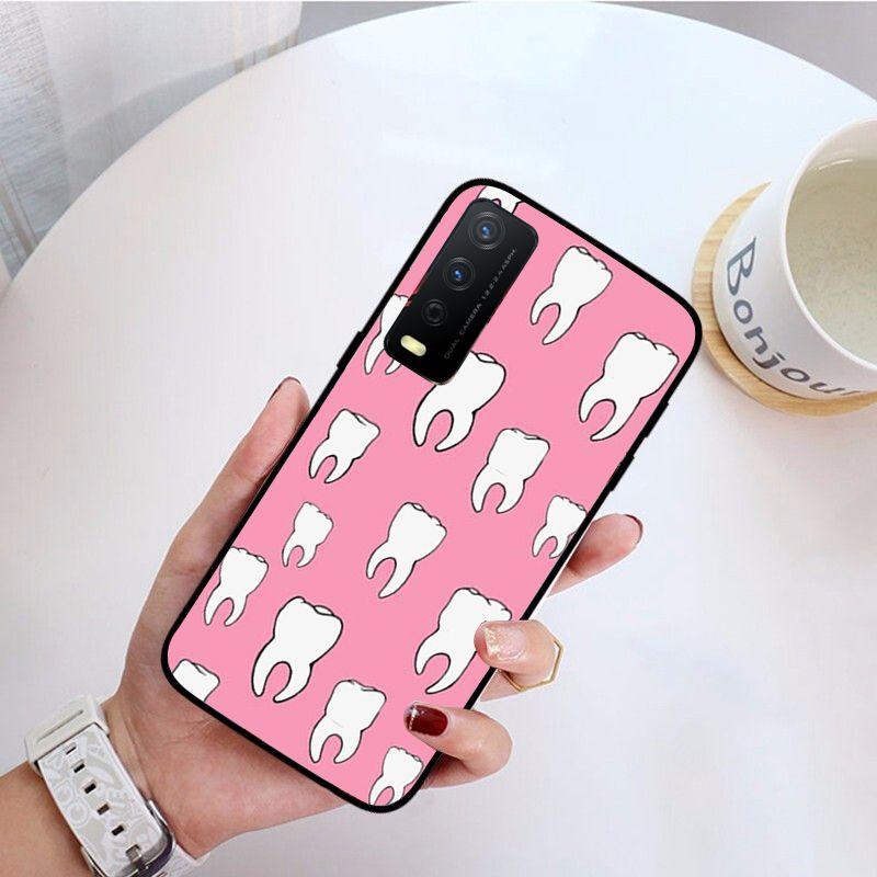 Funda Cartoon Lovely Dentist Tooth Phone Cover For Vivo Y31 Y30 Y33S Y11S Y12S Y17 Y20 Y20S Y21S Y1S Y53S Y15 Y19 Y91C V23 Cases