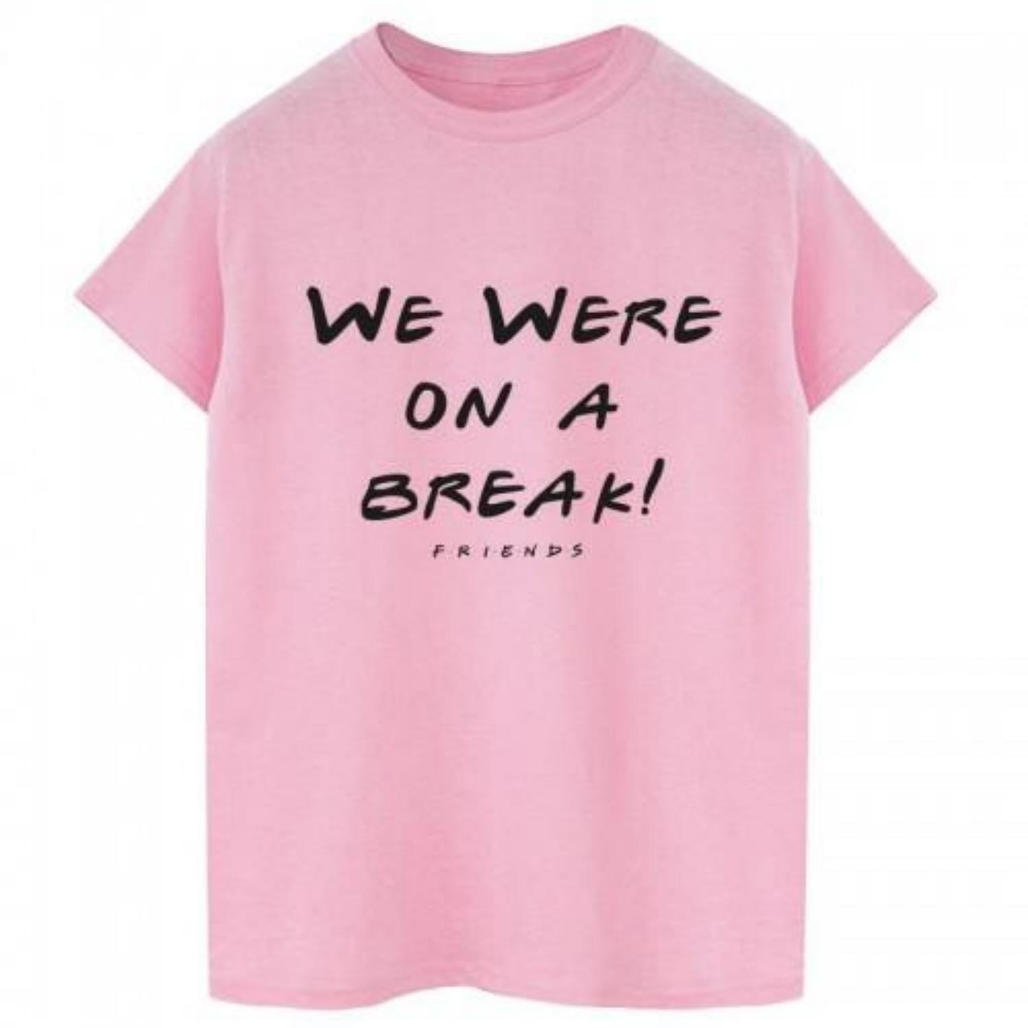 Friends Womens_Ladies We Were On A Break Text Cotton Boyfriend T-Shirt XXXXL