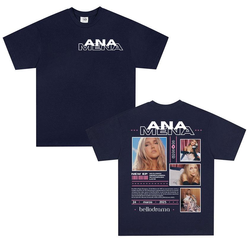 Sängerin ANA UnisexA Tour 2025 neues Album T-Shirt Unisex Damen 100% Baumwolle Oversized T-Shirts Retro Ästhetik Mode T-Shirt Streetwear