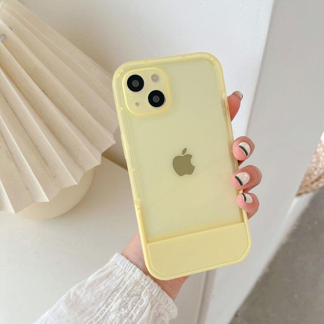 

Для Iphone 13 11 12 14 Pro Max чехол-подставка прозрачный чехол для Iphone Se 3 2022 2020 Xs Xr 7 8 14 Plus противоударный бампер for iphone 11 жёлтый