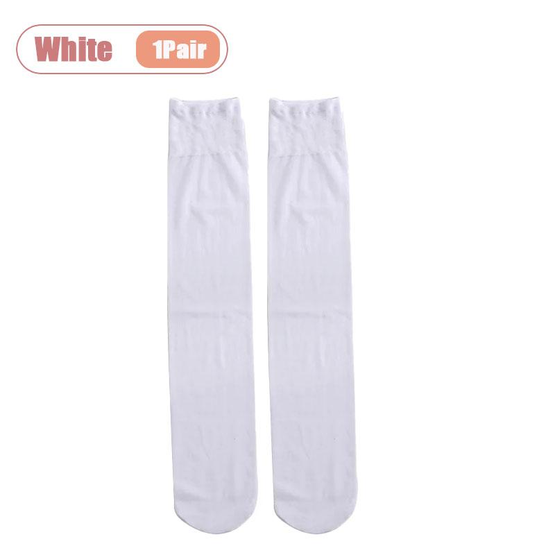 1-10Pairs Women‘s Sheer Knee High Stockings Translucent Socks for Spring and Summer Invisible Office Daily Wear