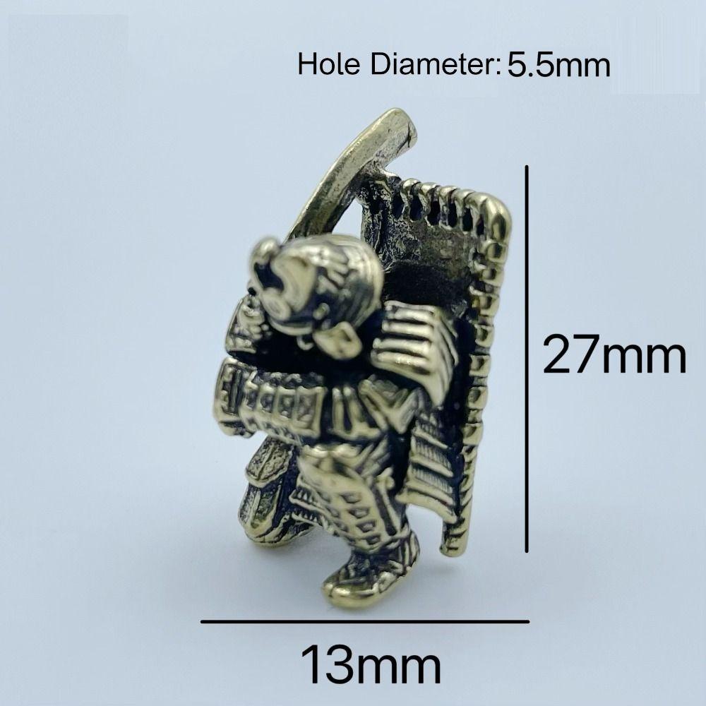 Japanese Broadsword Samurai Paracord Woven Bracelets Beads Brass Pendants Hangings Charms DIY Backpack Lanyard Pendants EDC