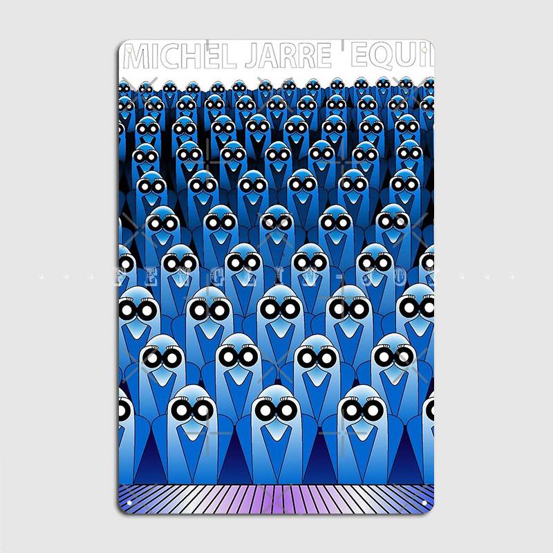 Жан-Мишель Жарр Equinoxe LP Обложка Винил Электронная Музыка 80-е Винтаж Андерграунд Металл Пластина Постер Декор Кухонной Стены 40x30cm